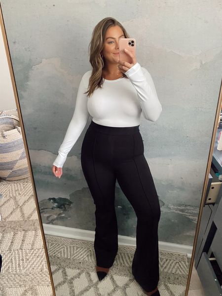 Picture is from pre-pregnancy, but loving this outfit! Great date night option. Wearing size XL in bodysuit & pants. Use code CARALYN10 with Spanx for 10% off + free shipping! 

#LTKparties #LTKmidsize #LTKstyletip