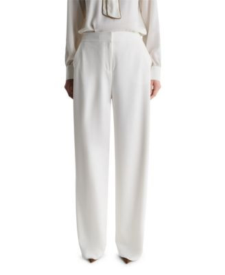 Bcbg Women's High-Rise Wide-Leg Full-Length Pants - Whisper White | Macy's