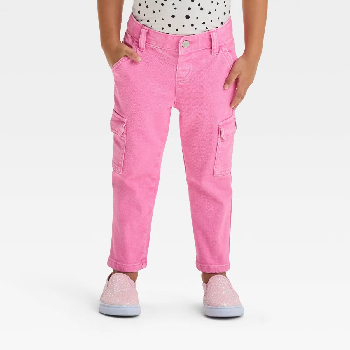 Toddler Girls' Straight Cargo Pants - Cat & Jack™ Pink | Target