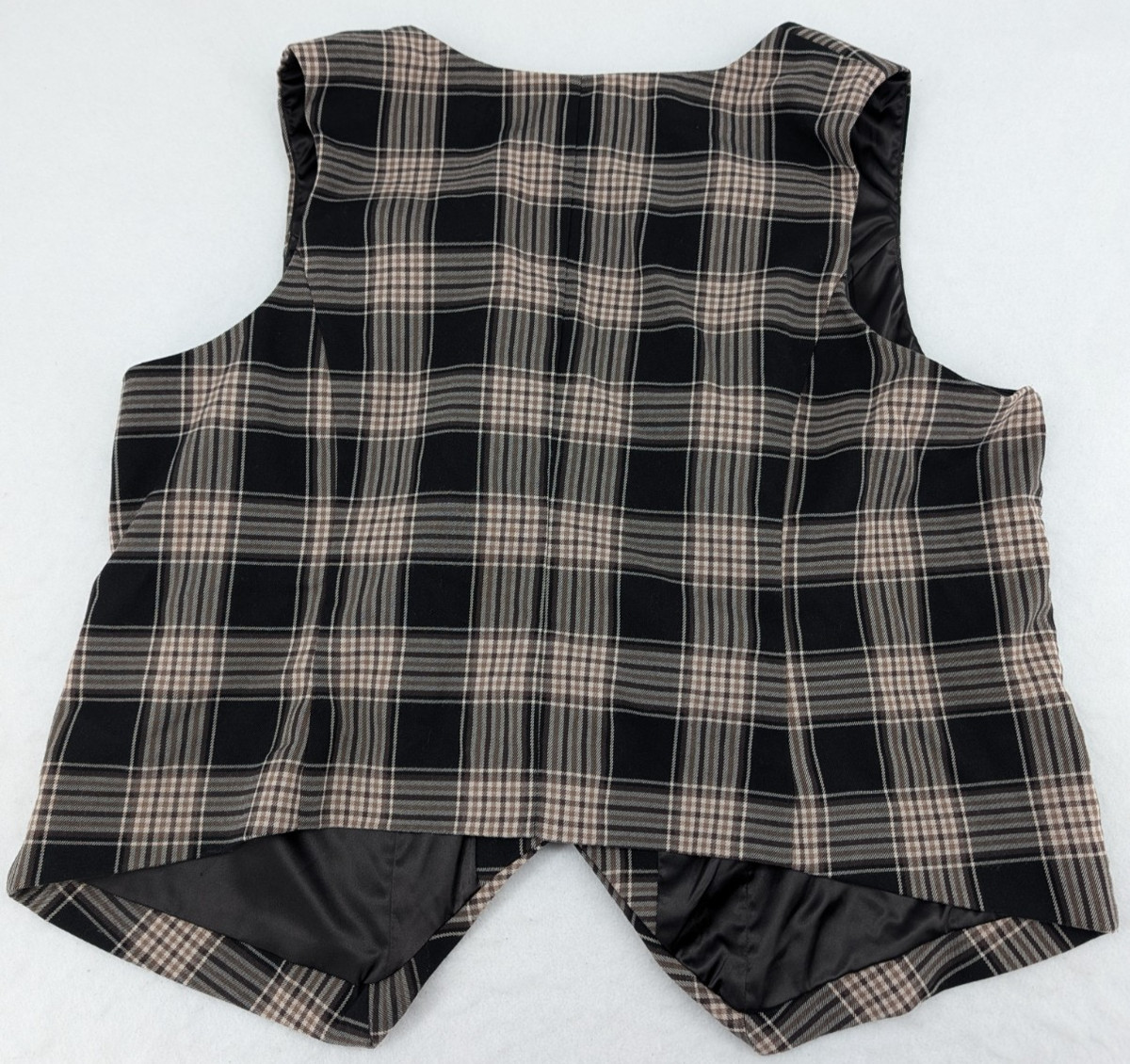 Torrid Black Plaid Lined Buttoned Vest Torrid Size 2 Womens | eBay US