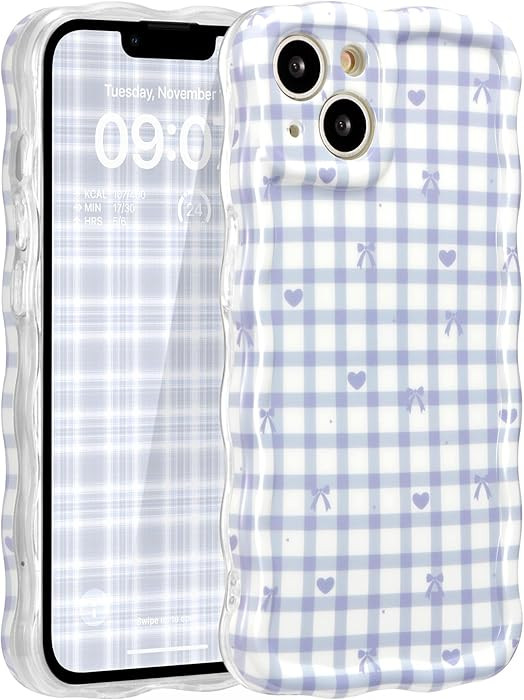 ZCDAYE for iPhone 14 Plus/15 Plus Case, Cute Wavy Aethetic Printed Phone Case for Women Girls, So... | Amazon (CA)