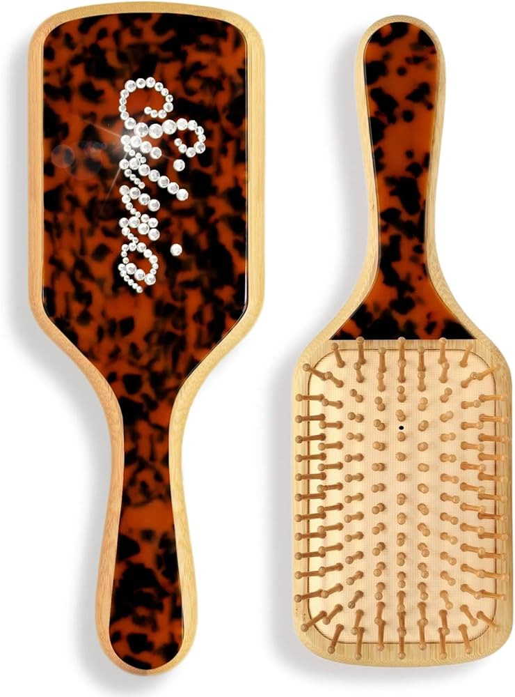 Custom Hair Brushes for Women,Personalized Hair Brush with Colorful Name,Customized Natural Woode... | Amazon (US)