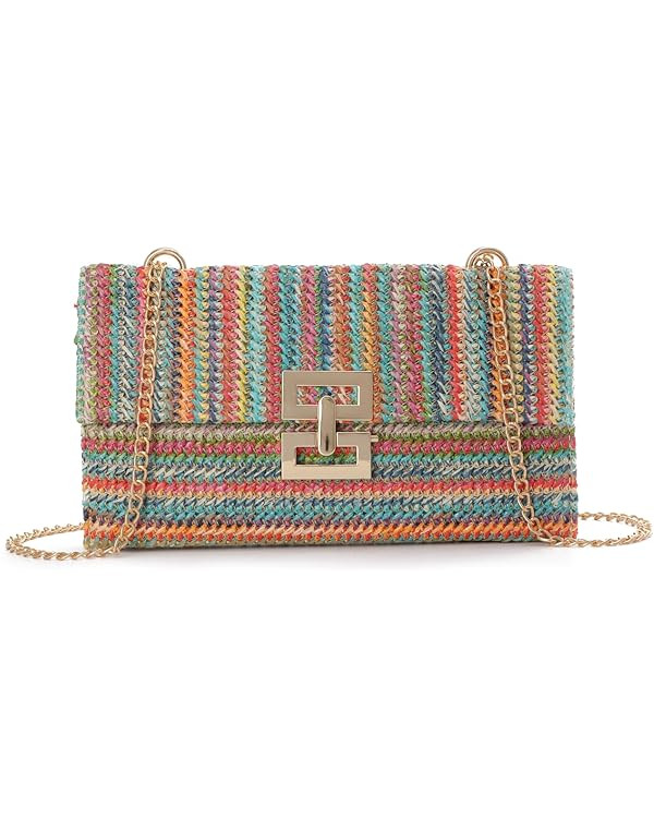 Ynport Straw Clutch Purses for Women Summer Woven Evening Handbags Wicker Rattan Envelope Wallet ... | Amazon (US)