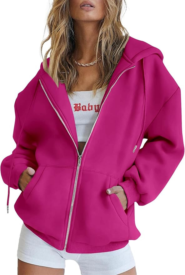 PRETTYGARDEN Women's Fall Zip Up Hoodies Sweatshirts | Amazon (US)