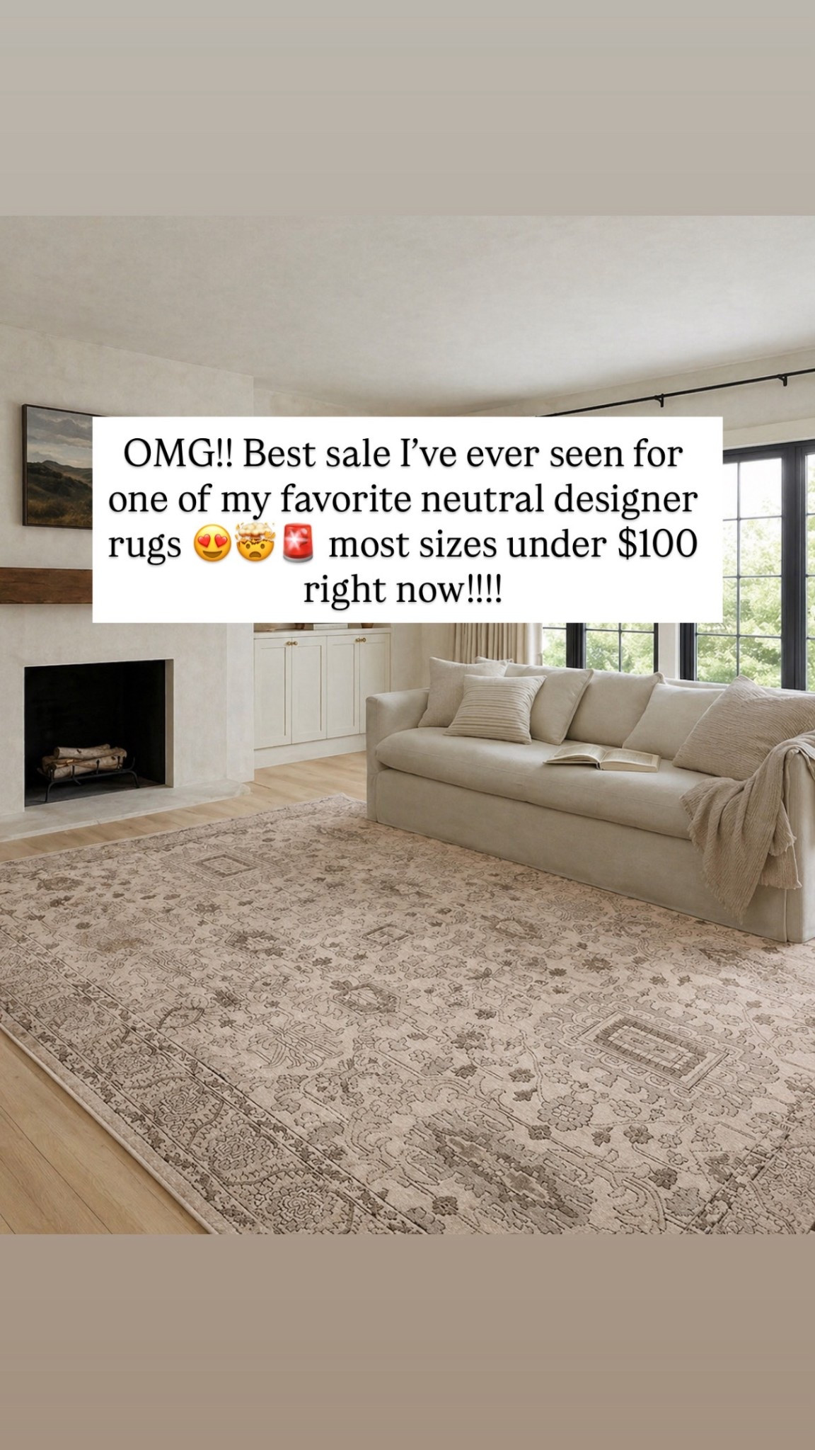 OMG!! Best sale I’ve ever seen for one of my favorite neutral designer rugs 😍🤯🚨 most sizes under $100 right now!!!!

#LTKSaleAlert #LTKHome