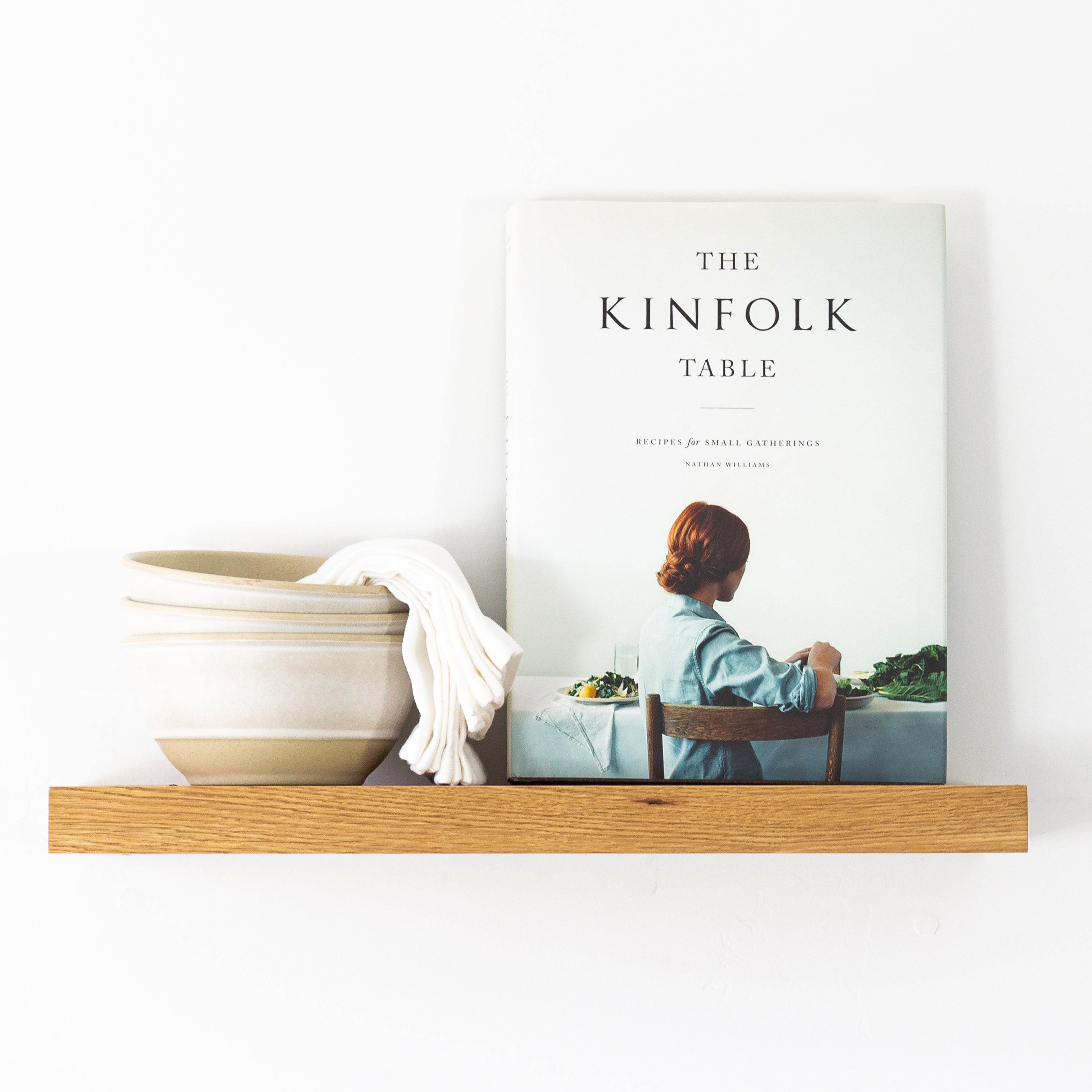 Ready-Made Ultra Thin White Oak Floating Shelf with Natural Finish | Ultrashelf