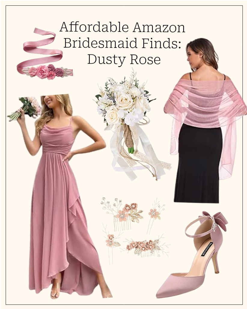 I am absolutely obsessed with this dusty rose aesthetic for wedding season! I know how expensive being in a bridal party can get, so I curated this entire head-to-toe look—from the cowl neck maxi dress to those stunning satin bow pumps—all from Amazon.
​Whether you’re a bridesmaid or a wedding guest, these pieces look so high-end. Everything is linked below so you can grab the full set or just the perfect accessory! 

 
