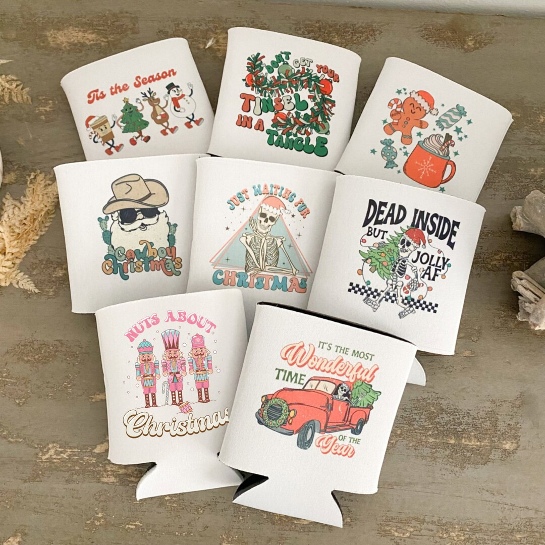 Christmas Can Coolers Christmas Gift Beer Holder Drink Cooler - Etsy | Etsy (US)