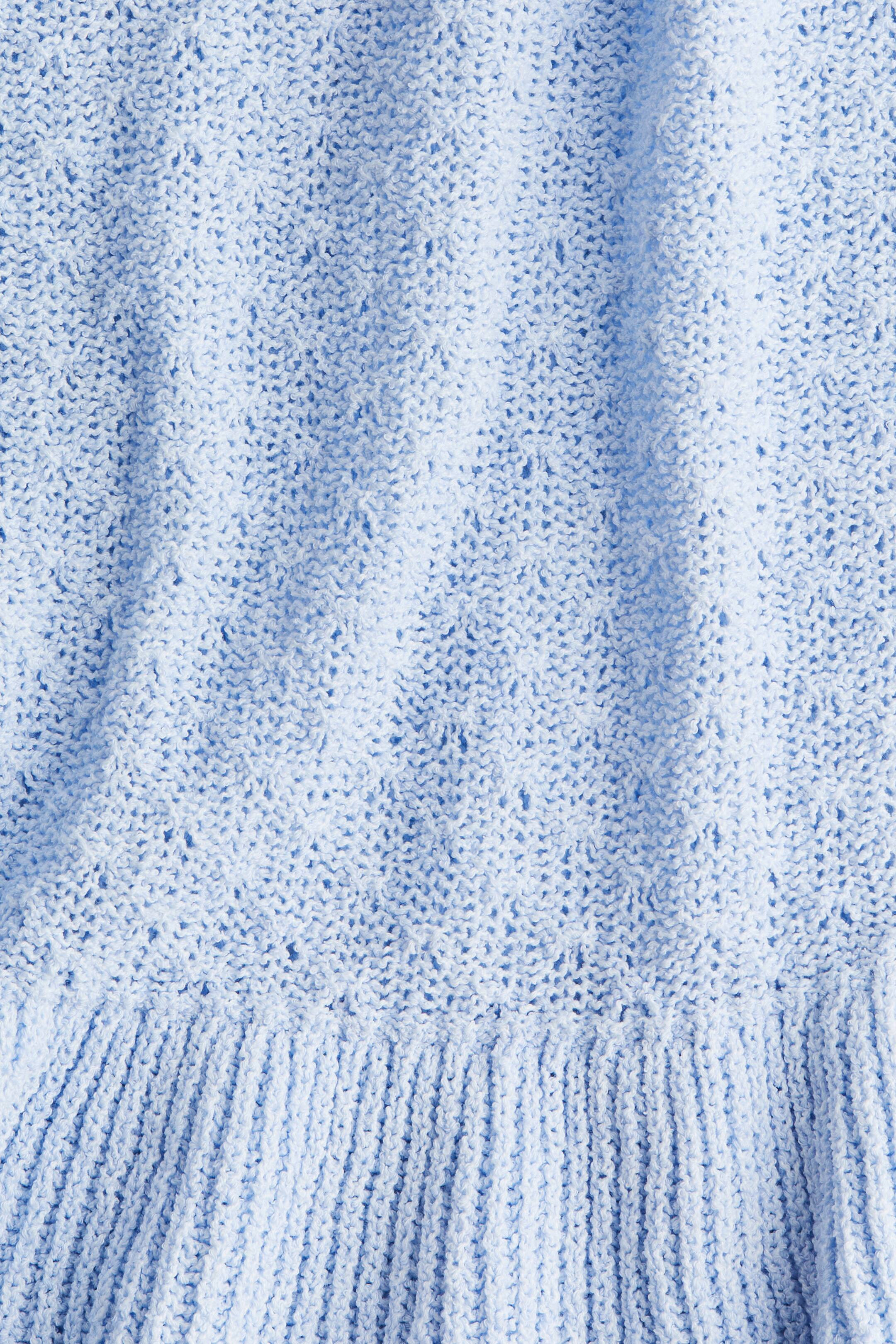 Ruffle-Trimmed Pointelle-Knit Top | H&M (US + CA)