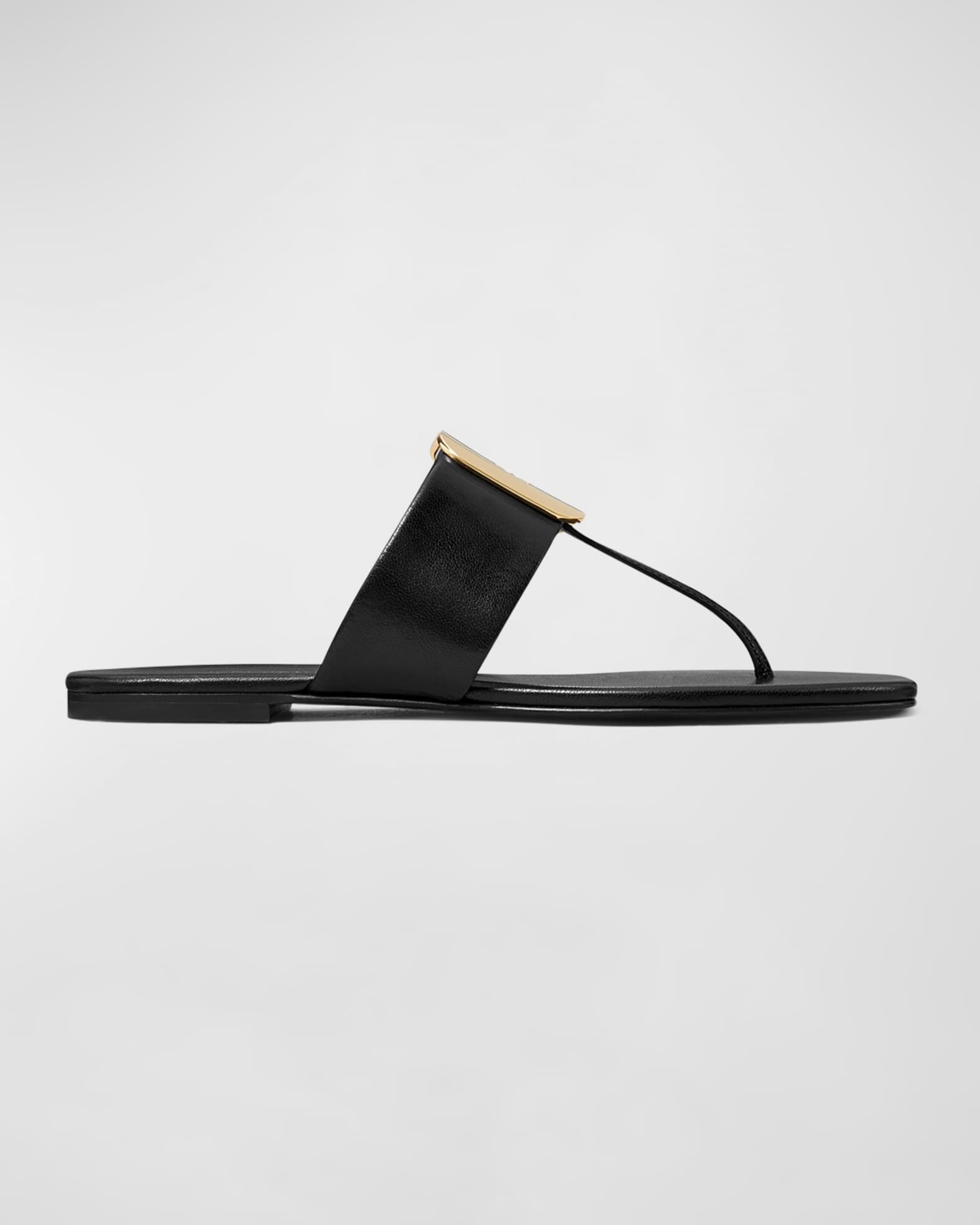 Georgia Leather Logo Thong Sandals | Neiman Marcus