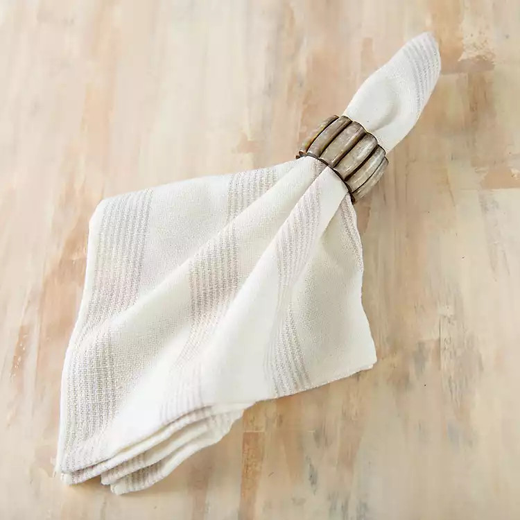 New! Ribbed Resin Napkin Ring | Kirkland's Home