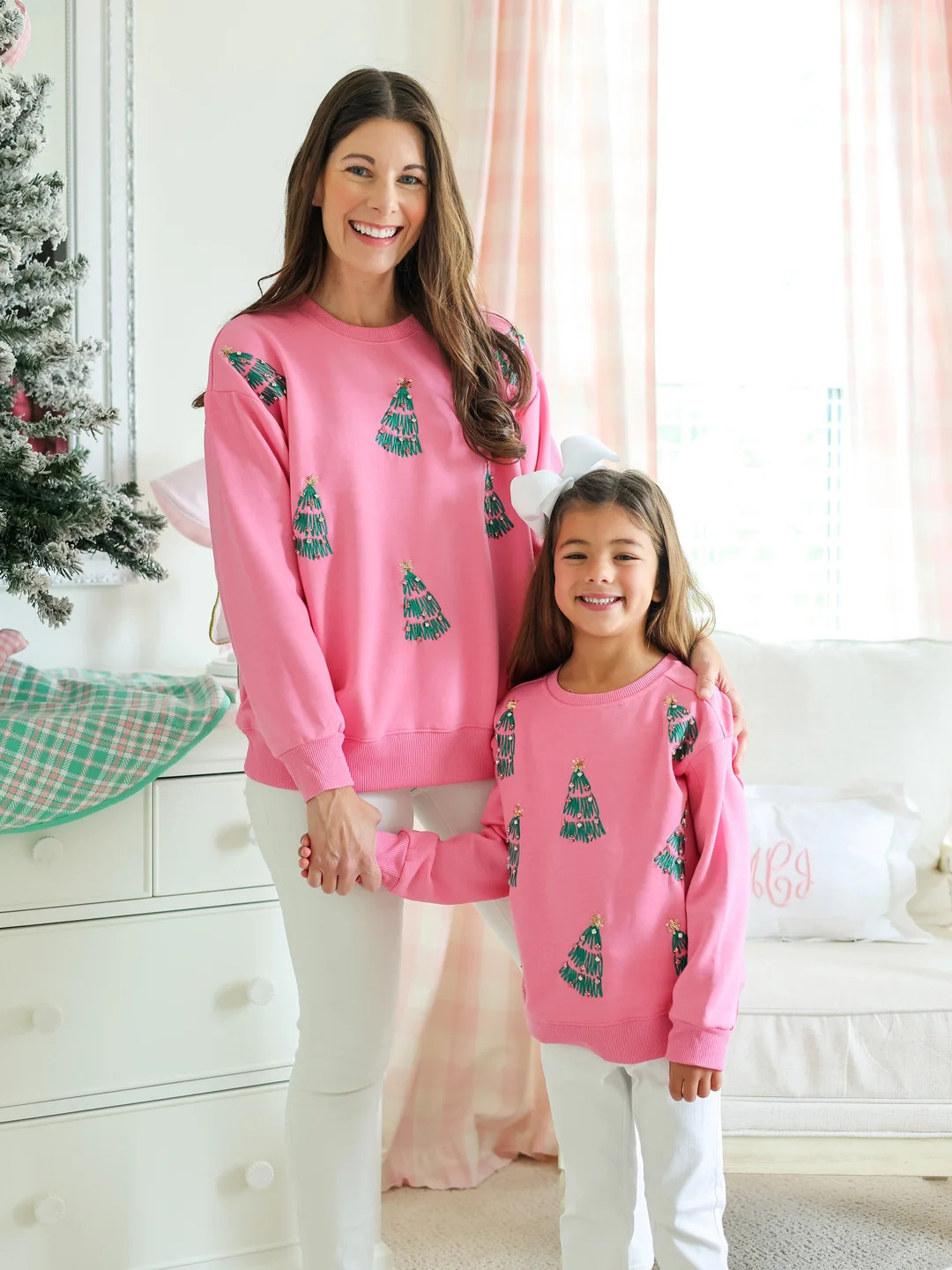 Sarah Youth Sweatshirt | Green Trees | Mary Square