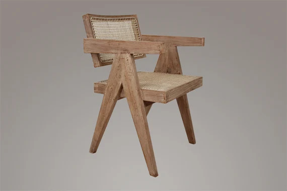 Pierre Jeanneret Teakwood Floating Back Chair Reedition | Etsy | Etsy (US)