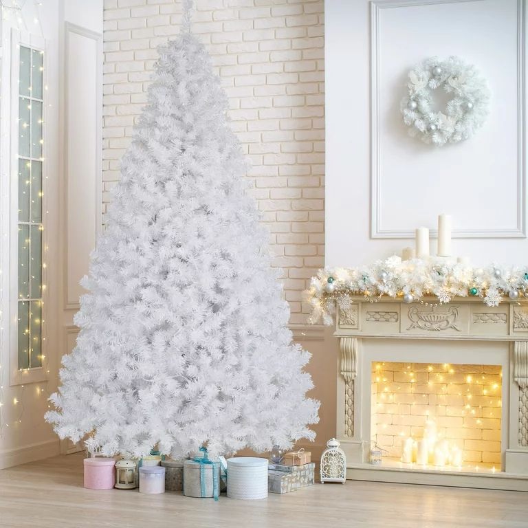 7.5ft Pre-Lighted Artificial Christmas Tree with 1200 Branch Tips, 200 LED Lights, Easy to Assemb... | Walmart (US)