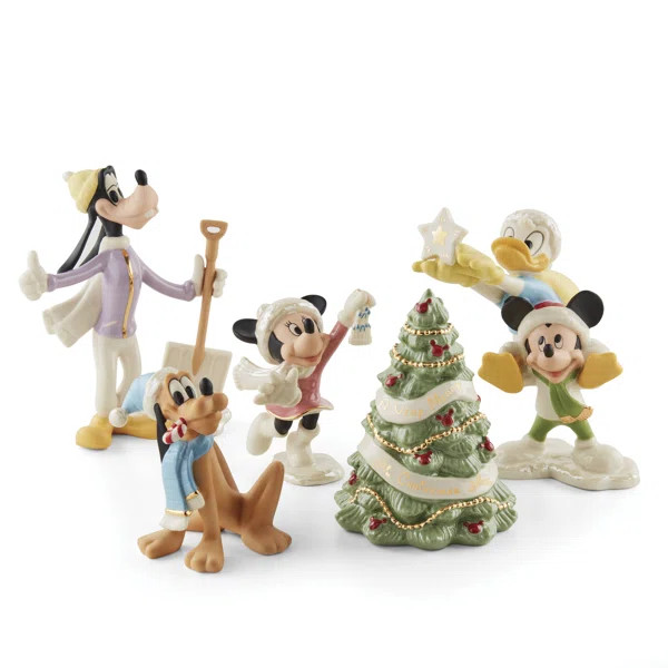 LICENSED NON DATED Disney Winter Fun 5-Piece Figurine Set | Wayfair North America