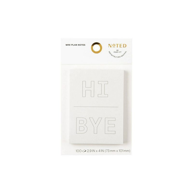 Post-it Mini Plan Hi/Bye Notes 2.9"x4" Gray | Target