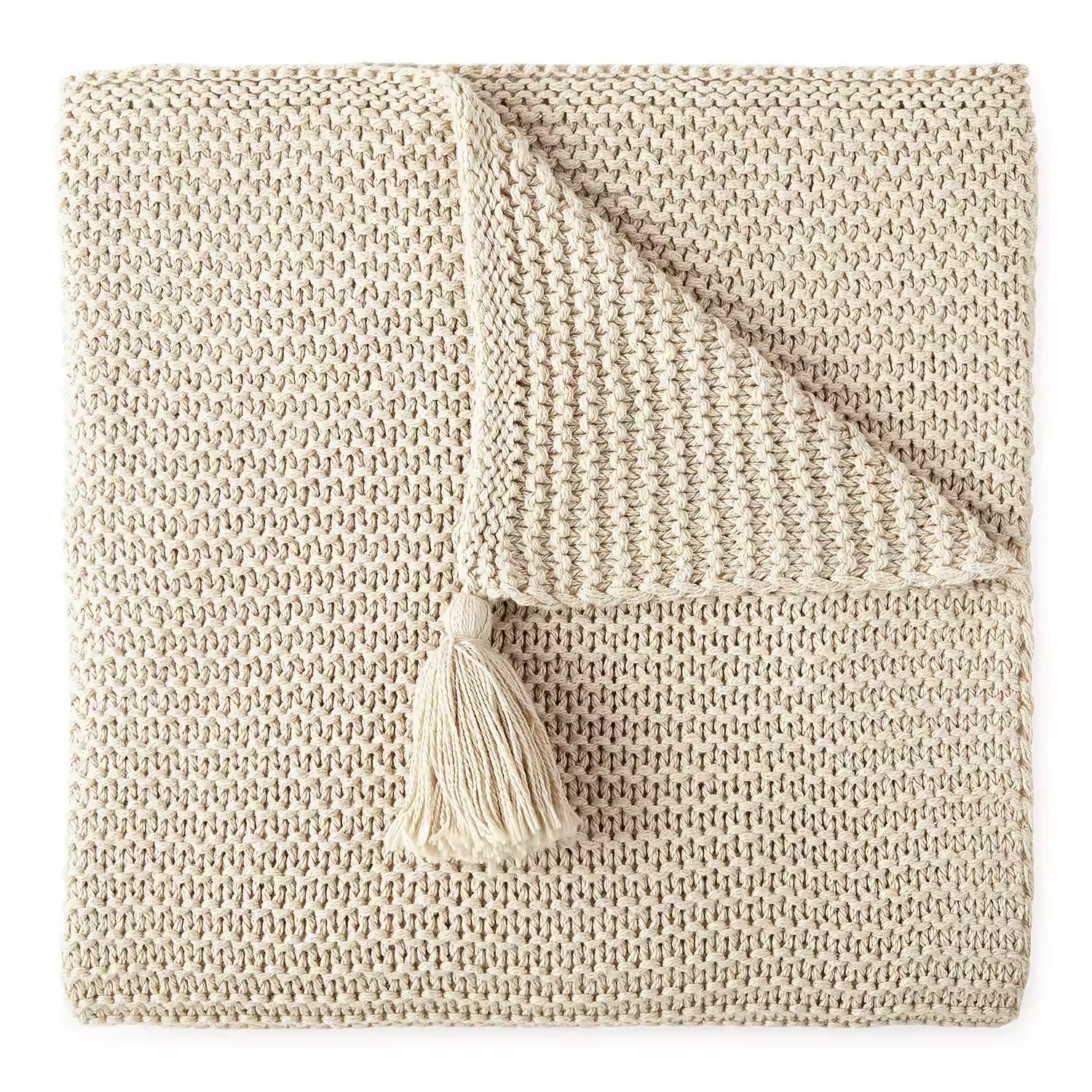 Linden Street Knit Tassel Throw | JCPenney