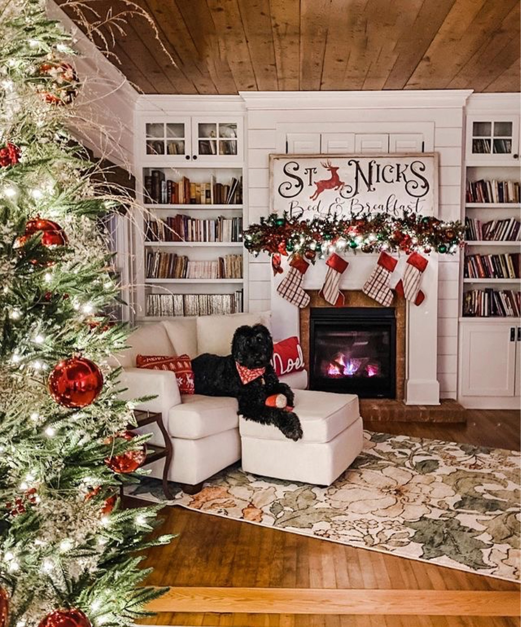 my christmas living room : holiday decorations / christmas home decor / festive home / christmas tree / christmas sign / christmas throws / my rug / ottoman/ sofa 

#LTKHoliday #LTKstyletip #LTKhome