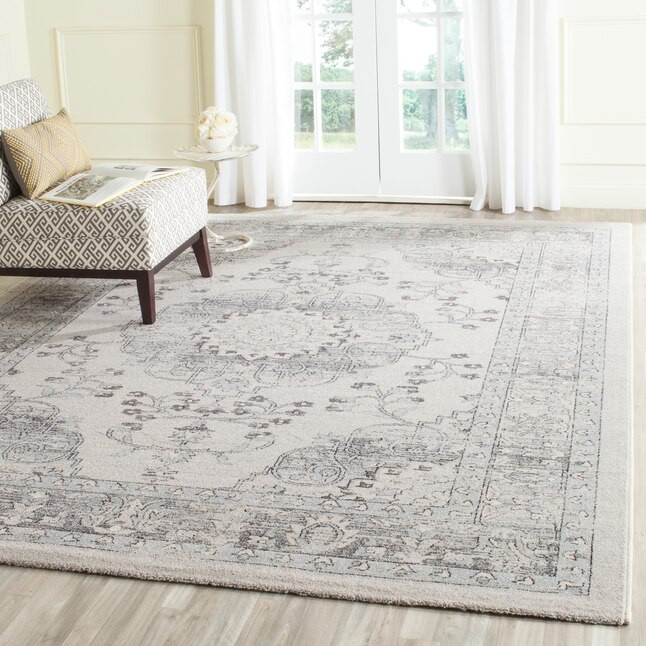 Safavieh Carmel Winona 4 x 6 Beige/Blue Indoor Floral/Botanical Oriental Area Rug | Lowe's