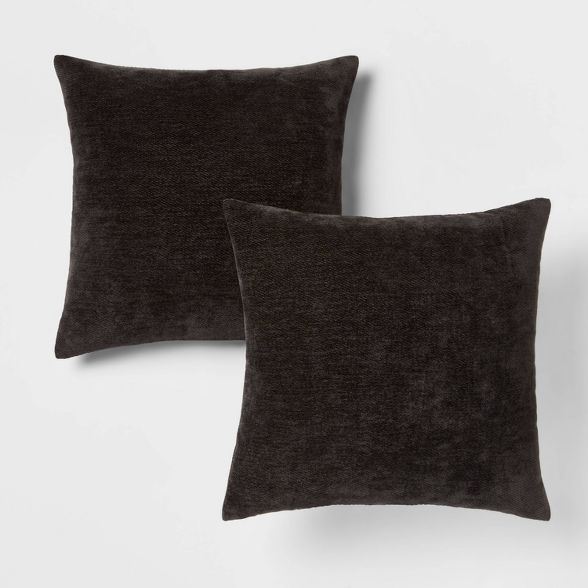 2pk Chenille Square Throw Pillows - Threshold™ | Target