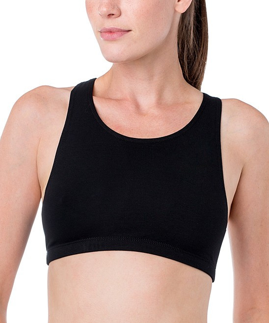 Elita Women's Bras BLACK - Black Sports Bra - Plus Too | Zulily