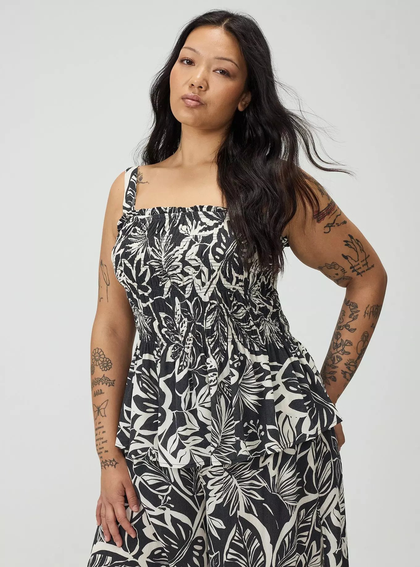 Peplum Gauze Smocked Top | Torrid (US & Canada)