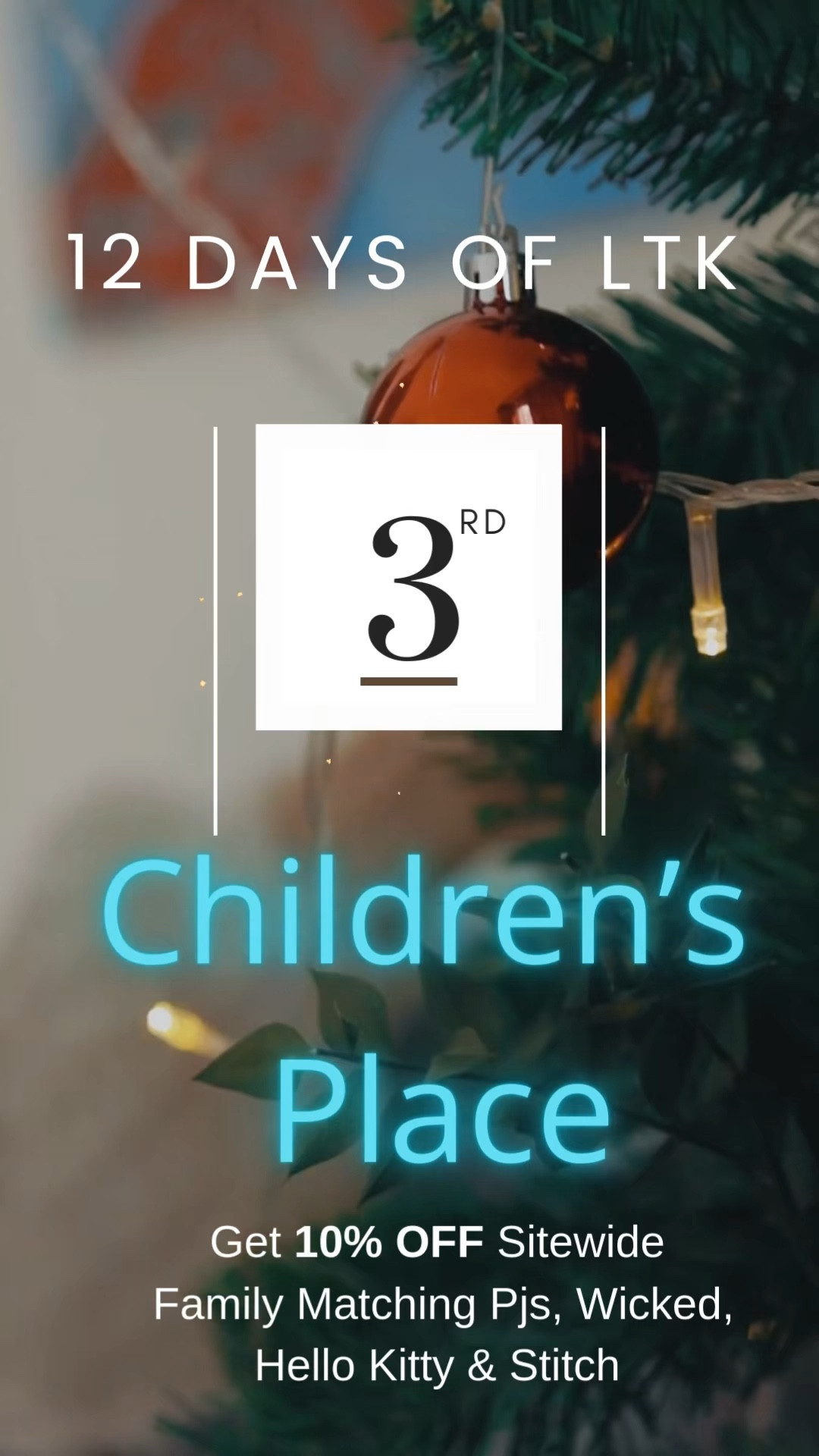 On The 3rd Day Of @LTK Amazing Sales ‼️ It’s @thechildrensplace. 🙌🏼

Get 10 % OFF StoreWide 🤯
You want Family Matching Pj’s 💥 THEY HAVE THEM .
Also @Wicked: For Good @hellokitty & @Bluey 
So Many Cute Clothes & Shoes for Your Babies 💓
 
🛍️Comment Below What Brand It’s on Day 4 🤔💕
 
#12daysofltk #thechildrensplace #holidaycountdown #dianatheeboss #creatorsearchinsights 

#LTKHoliday #LTKGiftGuide #LTKSeasonal