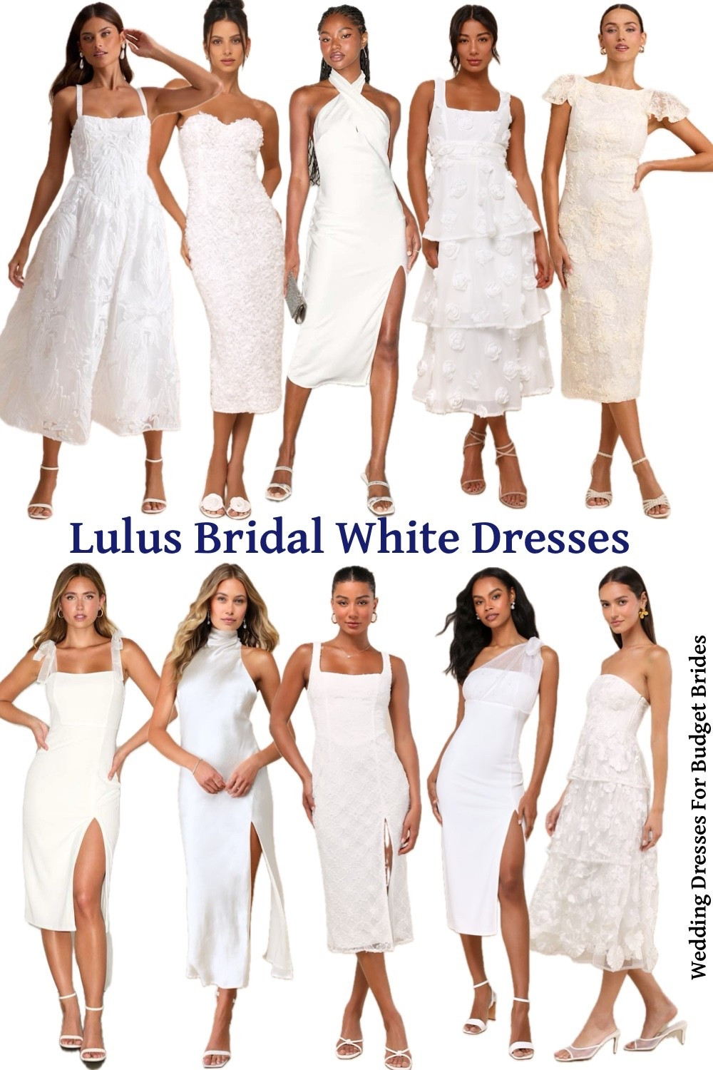 White midi bridal dresses at Lulus under $100.

Would also make a gorgeous graduation dress!

#LTKWedding #LTKSeasonal