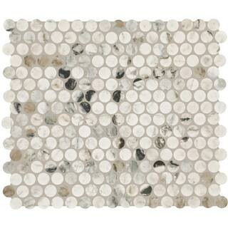 Stone Decor Accents River Rock 11 in. x 13 in. Matte Ceramic Penny Round Mosaic Tile (10.6 sq. ft. /case) | The Home Depot