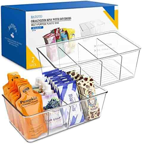 Pantry Organization and Storage Bins, Refrigerator Organizer Bins – Clear, Kitchen Organization... | Amazon (US)