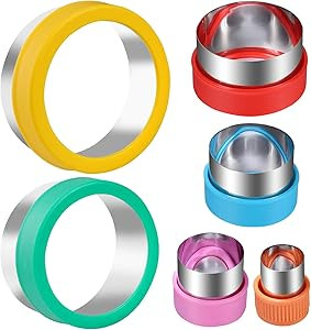Round Cookie Biscuit Cutter Set, 6 Graduated Circle Pastry Cutters, Stainless Steel Cookie And Do... | Amazon (US)