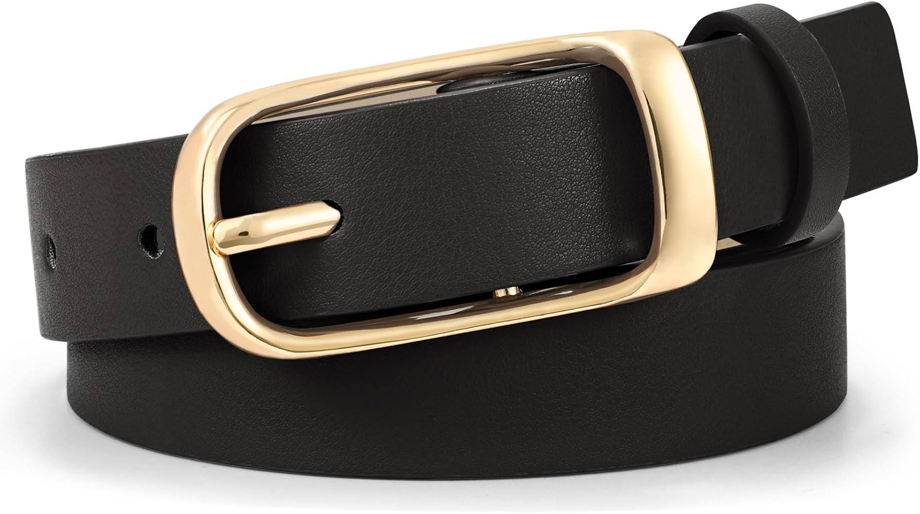 XZQTIVE Women's Leather Belts for Jeans Dress Pants Fashion Black Brown Belts for Women Ladies Wa... | Amazon (US)