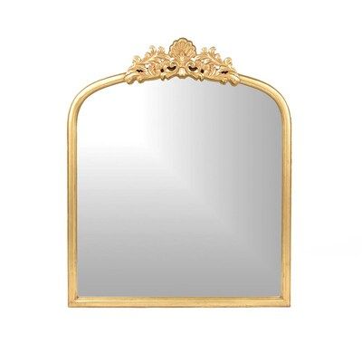 Best Home Fashion 34-in W x 36-in H Square Gold Framed Wall Mirror | Lowe's