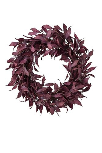 Balsam Hill | Artificial Christmas Wreath for Front Door | Greenery | Indoor & Outdoor Christmas Decor (Burgundy Red Leaves 26") | Amazon (US)