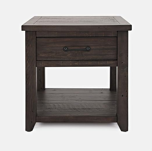 Jofran Madison County Reclaimed Solid Wood Rustic Farmhouse Harris End Table with Drawer and Shel... | Amazon (US)