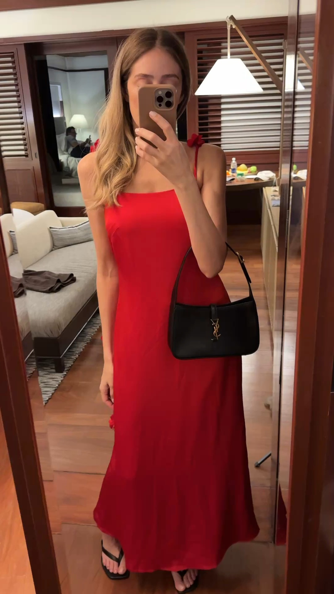 Gorgeous satin red dress I wore in Costa Rica this week 
Runs tts, wearing a size small 

Date night outfits
Summer outfits 
Summer dresses 
Vacation outfits beach

#LTKU #LTKootd #LTKSeasonal