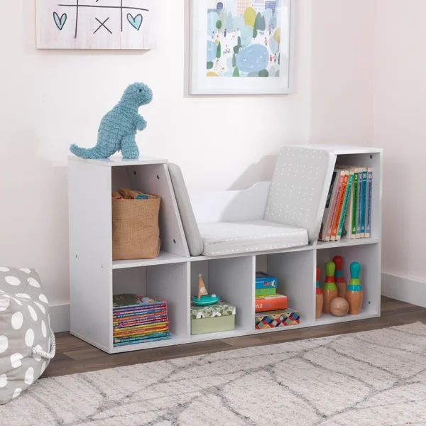 Bookcase with Reading Nook, 6 Shelves | Wayfair Professional