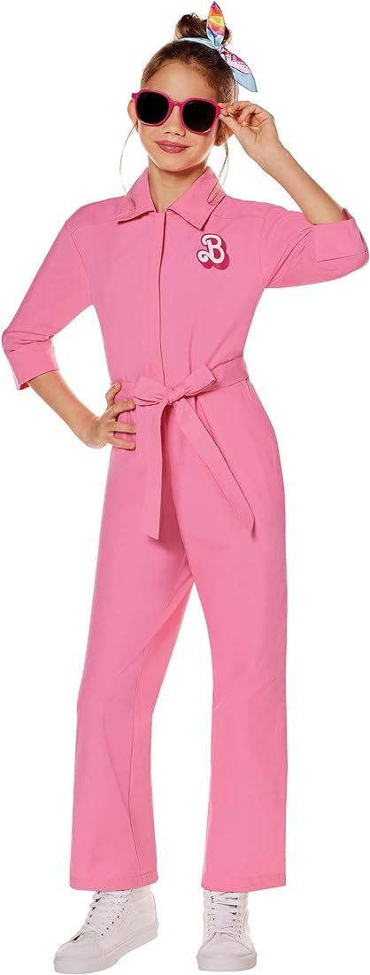 Spirit Halloween Barbie the Movie Kids Pink Power Jumpsuit | Officially Licensed | Barbie the Mov... | Amazon (US)