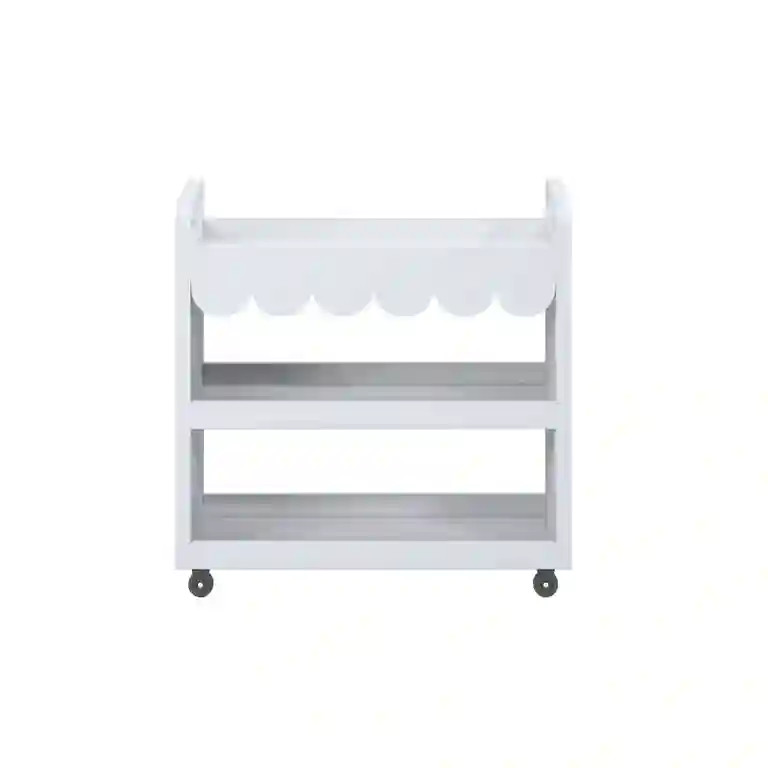 House of Happy Scallop Art Cart , White | Walmart (US)
