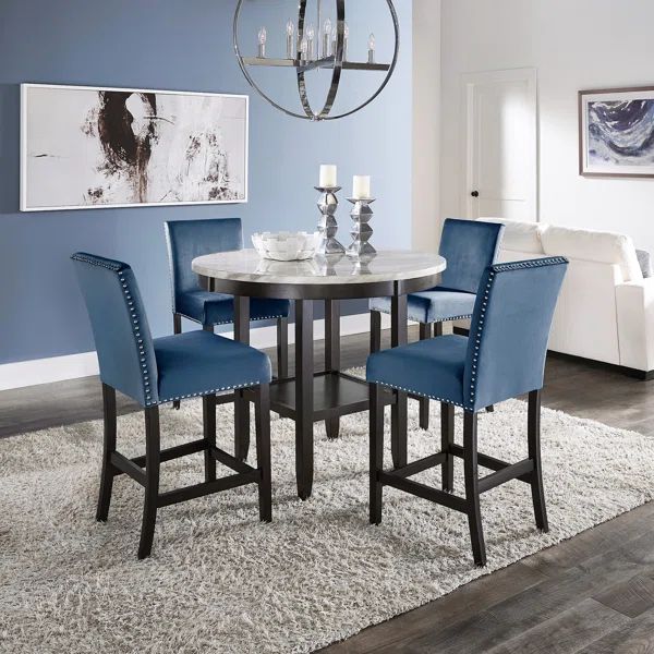 5 - Piece Faux Marble Top Dining Set | Wayfair North America