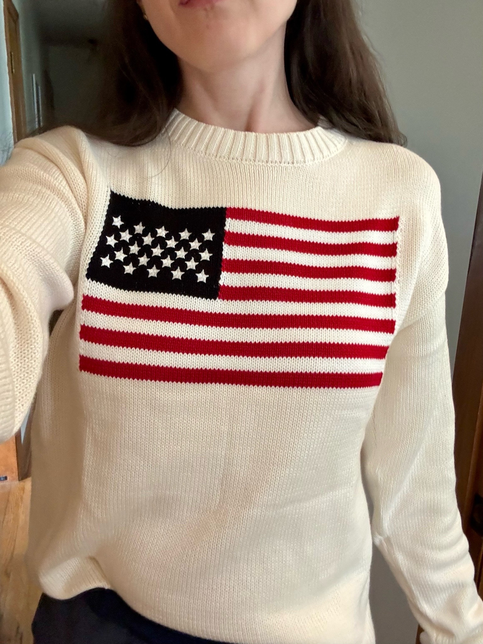 Flag sweater I just got from Amazon 🇺🇸

#LTKdayinmylife #LTKgrwm #LTKootd