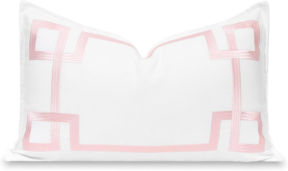 Hofdeco Premium Coastal Patio Indoor Outdoor Lumbar Pillow Cover Only, 12"x20" Water Repellent fo... | Amazon (US)