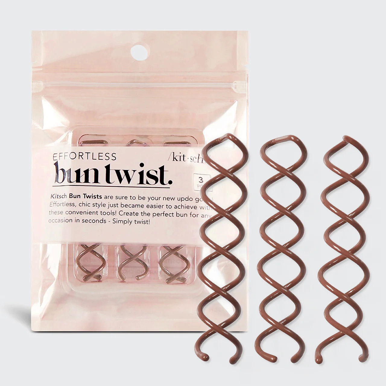Brown Bun Twists 3pc Set | Kitsch