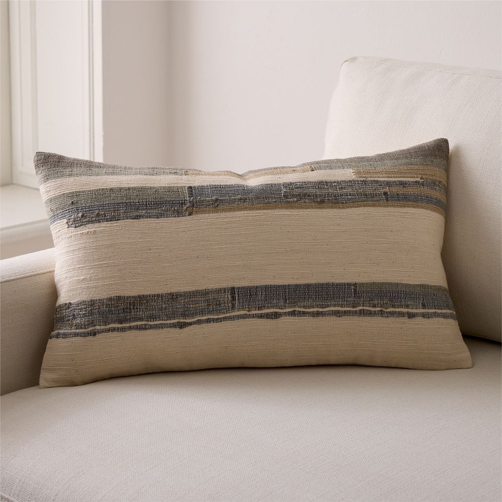 Colorblock Silk Stripe Pillow Cover | West Elm (US)