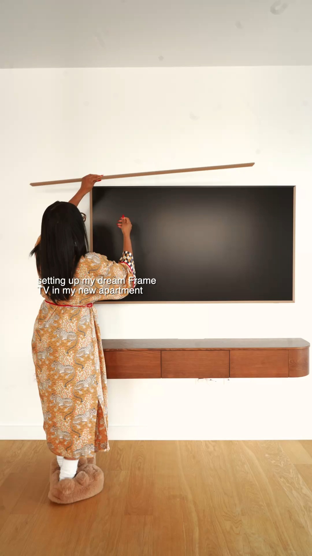 finally got my dream Frame TV 🤸🏾‍♀️🤩

tv & bezel: @samsungtv
wall mounted console: @hernest_official
sofa: @castleryus
coffee table: @wayfair
robe: @printfresh

 

 #LTKHome #LTKStyleTip