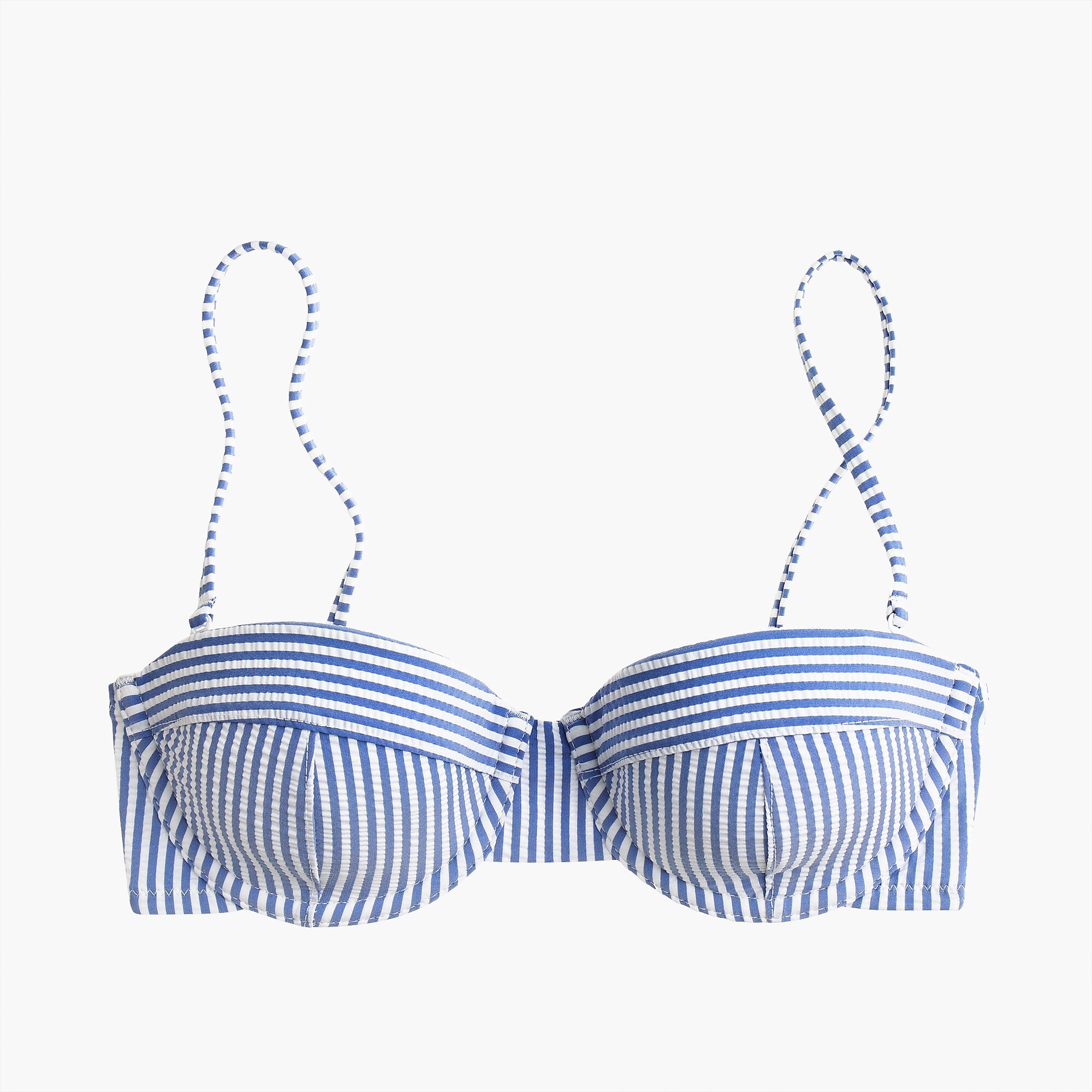 Seersucker underwire bikini top | J. Crew US