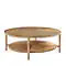 Sabine Round Coffee Table with Abaca & Storage Shelf | Ballard Designs, Inc.
