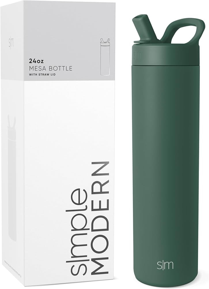 Simple Modern Water Bottle with Straw lid | Insulated Stainless Steel Thermos | Reusable Travel W... | Amazon (US)