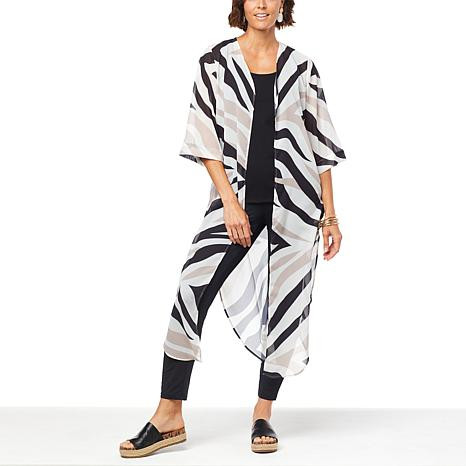 Colleen Lopez Printed Woven Duster Cardigan - 20385364 | HSN | HSN