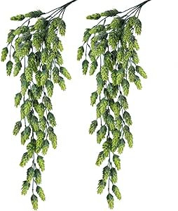 Supla 2 PCS Artificial Hops Flower Vine Garland Plant Fake Hanging Vine Hops Faux hops Artificial... | Amazon (US)
